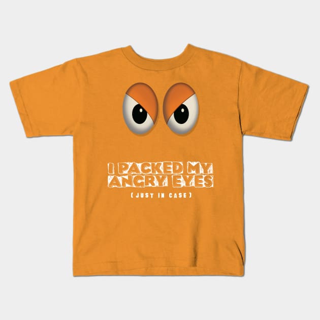 Angry Eyes Kids T-Shirt by Heyday Threads